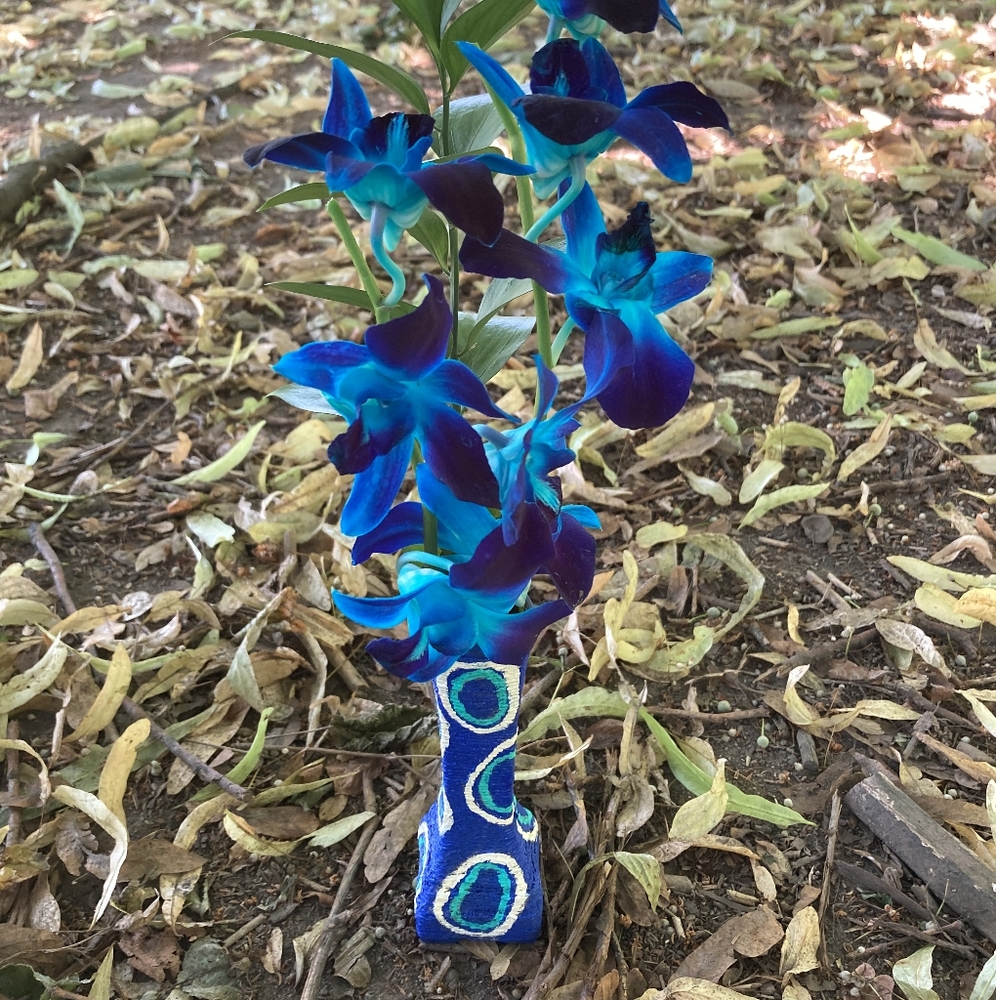 Handmade vintage blue Vase